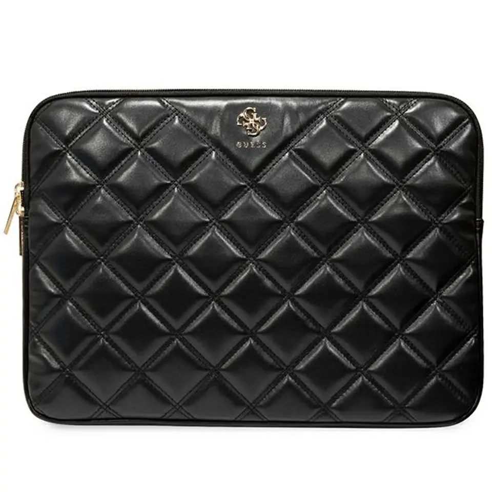 ⁨Guess Sleeve GUCS16ZPSQSSGK 16" czarny/black Quilted 4G⁩ w sklepie Wasserman.eu