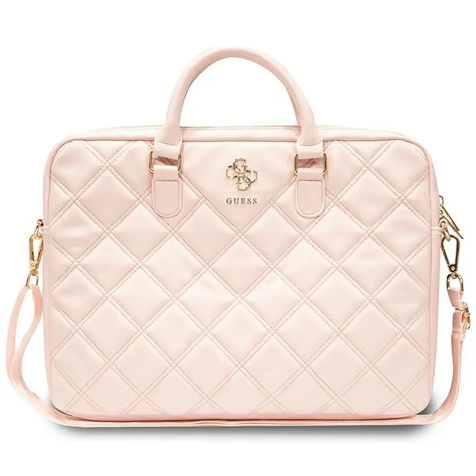 ⁨Guess Torba GUCB15ZPSQSSGP 16" różowy/pink Quilted 4G⁩ w sklepie Wasserman.eu