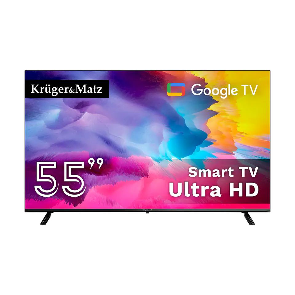 ⁨Telewizor Kruger&Matz 55" UHD Google TV  DVB-T2/T/C  H.265  HEVC⁩ at Wasserman.eu