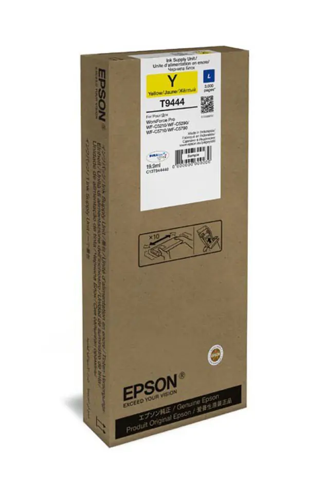 ⁨Oryginalny Tusz Yellow Epson T9444 (C13T944440)⁩ w sklepie Wasserman.eu