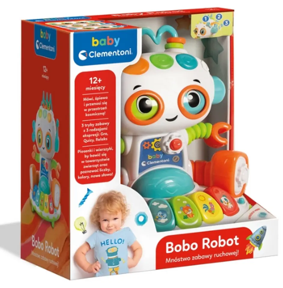⁨INTERACTIVE ROBOT BOBO 3 MODES OF FUN CLEMENTONI⁩ at Wasserman.eu