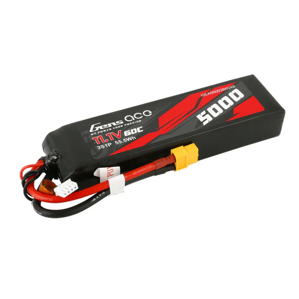 ⁨5000mAh 11.1V 60C Gens Ace⁩ at Wasserman.eu