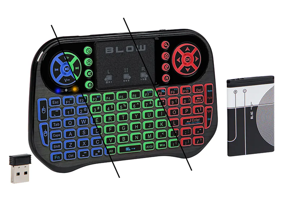 Klawiatura bezprzewodowa 2,4GHz+bluetooth miniKS-6 +touchpad w sklepie Wasserman.eu
