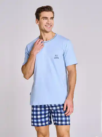 ⁨Piżama Owen 3181 Niebieski (Rozmiar XL)⁩ w sklepie Wasserman.eu