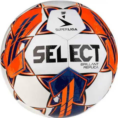 ⁨Piłka nożna Select Brillant Replica Super Liga 3F (kolor Biały. Pomarańczowy, rozmiar 5)⁩ w sklepie Wasserman.eu