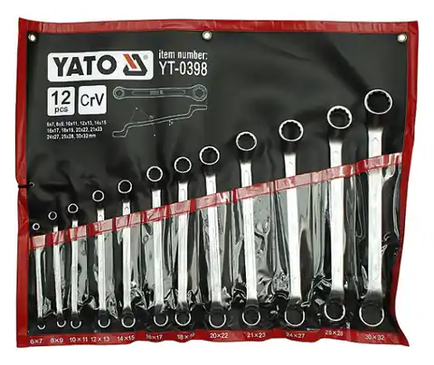 ⁨SET OF EYELET AND BENT WRENCHES 12-PIECES 6-32MM POLISHED⁩ at Wasserman.eu