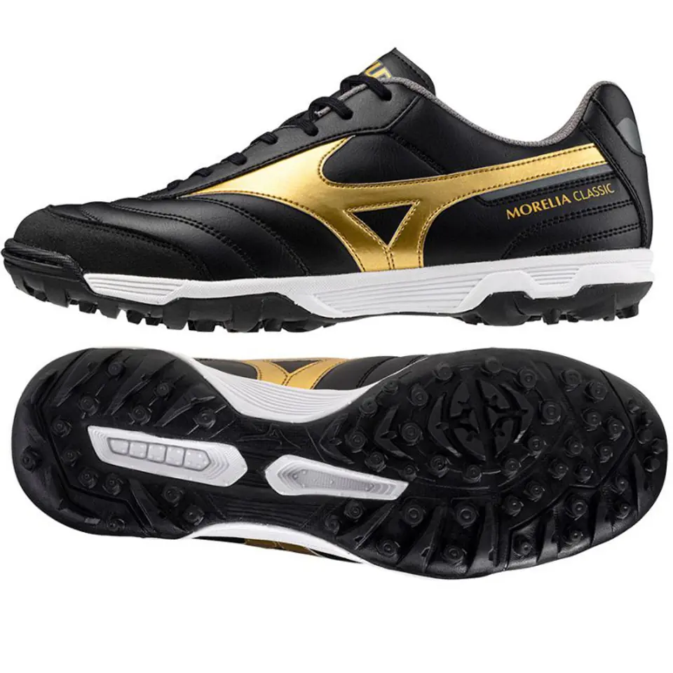 ⁨Buty piłkarskie Mizuno Morelia Sala Classic TF M (kolor Czarny, rozmiar 42 1/2)⁩ w sklepie Wasserman.eu