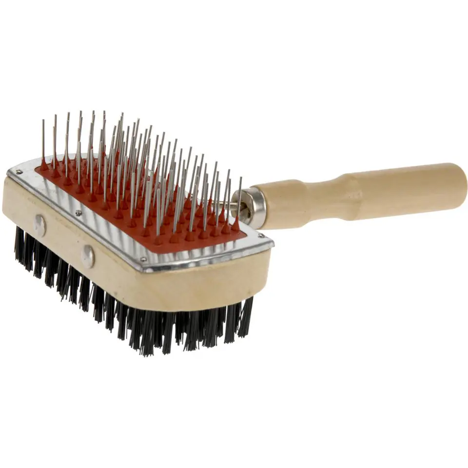 ⁨SZCZOTKA DLA ZWIERZĄT DRUCIANA 2 STRONNA⁩ w sklepie Wasserman.eu