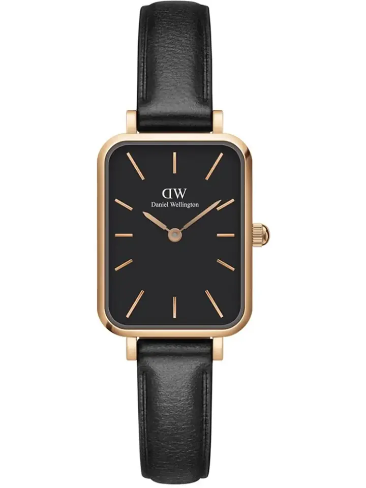 ⁨ZEGAREK DAMSKI DANIEL WELLINGTON DW00100435 - Quadro Pressed Sheffield Rose Gold 20mm + BOX⁩ w sklepie Wasserman.eu