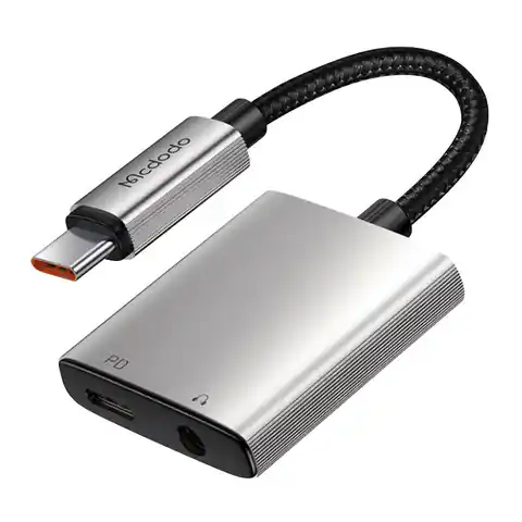 ⁨Adapter audio 2w1 USB-C do USB-C + DC 3.5mm Mcdodo CA-5050⁩ w sklepie Wasserman.eu
