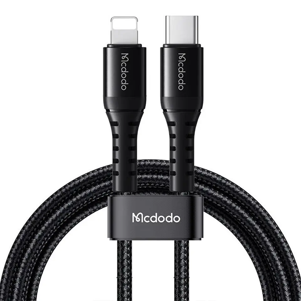 ⁨Kabel USB-C do lightning Mcdodo CA-5631, 36W, 1m (czarny)⁩ w sklepie Wasserman.eu