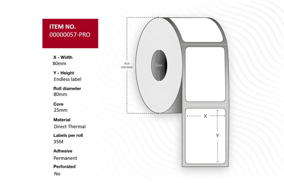 ⁨Capture Label 80mm(Width) x⁩ w sklepie Wasserman.eu