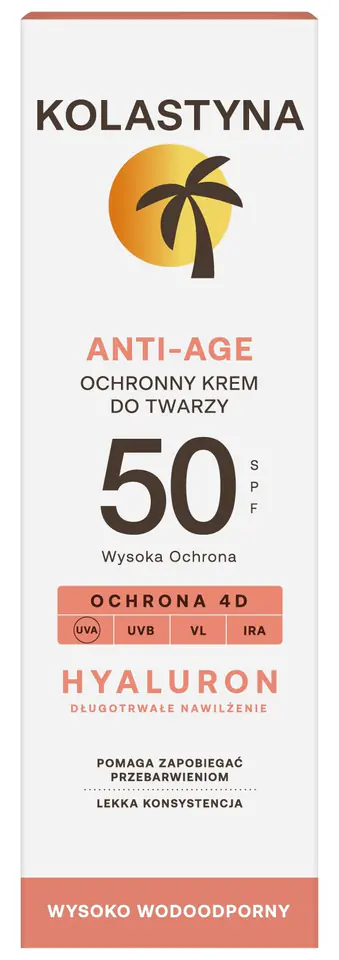 ⁨KOLASTYNA Krem ochronny do twarzy - Anti Age SPF50  50ml⁩ w sklepie Wasserman.eu