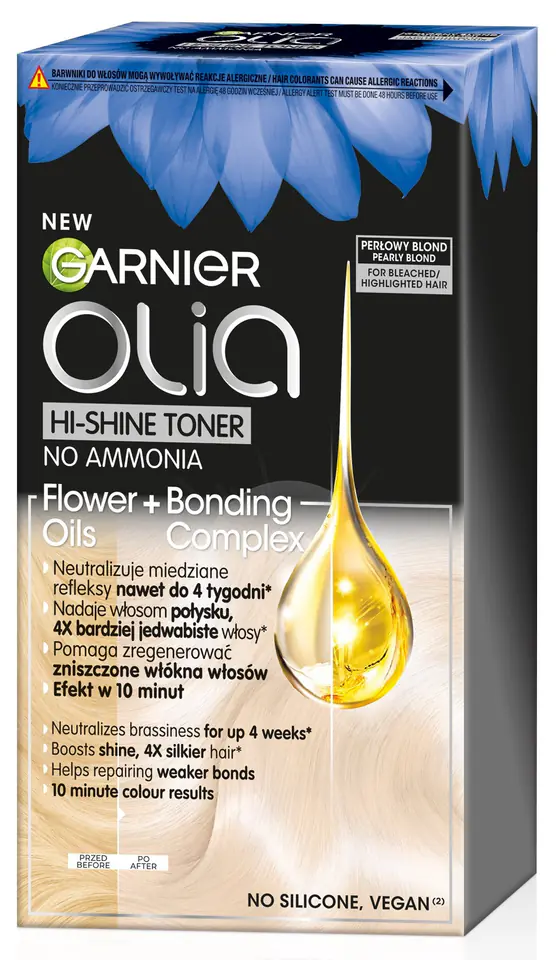 ⁨GARNIER Olia Hi-Shine Toner do włosów blond  - Perłowy Blond 1op.⁩ w sklepie Wasserman.eu