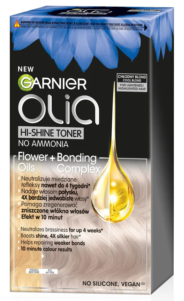 ⁨GARNIER Olia Hi-Shine Toner do włosów blond  - Chłodny Blond 1op.⁩ w sklepie Wasserman.eu