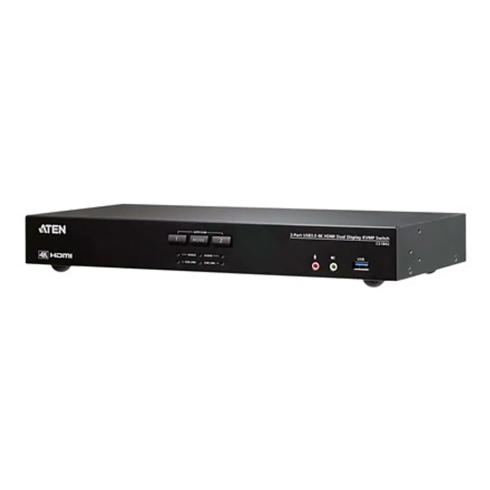 ⁨Aten ATEN CS1842 2-Port USB 3.0 4K HDMI Dual Display KVMP Switch - KVM / audio / USB switch - 2 ports⁩ w sklepie Wasserman.eu