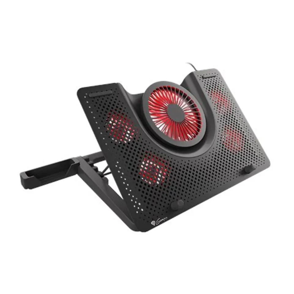 ⁨GENESIS Laptop cooling pad, OXID 550 15.6-17.3 5 FANS, LED LIGHT, 1 USB | Genesis | Laptop cooling pad, OXID 550 | Black | 400 x⁩ w sklepie Wasserman.eu