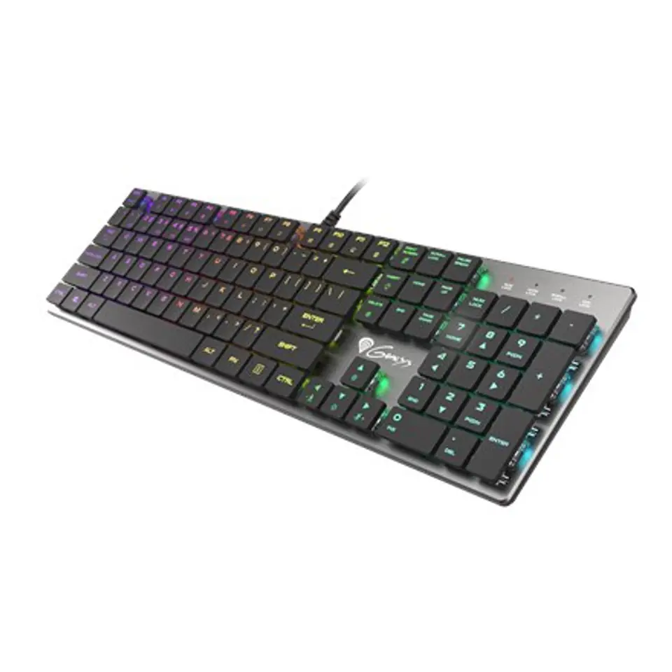 ⁨GENESIS THOR 420 Gaming Keyboard, US Layout, Wired, Silver | Genesis | THOR 420 | Gaming keyboard | RGB LED light | US | Silver⁩ w sklepie Wasserman.eu