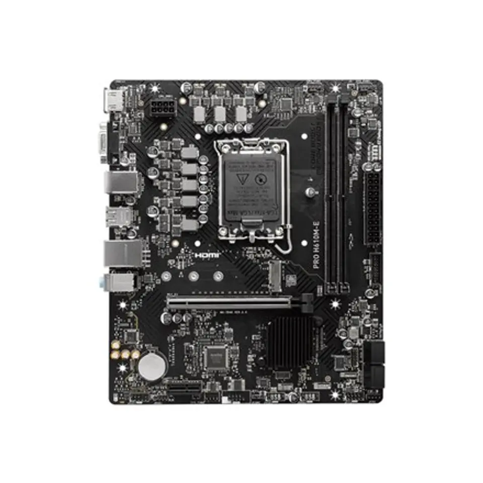 ⁨MSI PRO H610M-E - bundkort - micro-ATX⁩ at Wasserman.eu