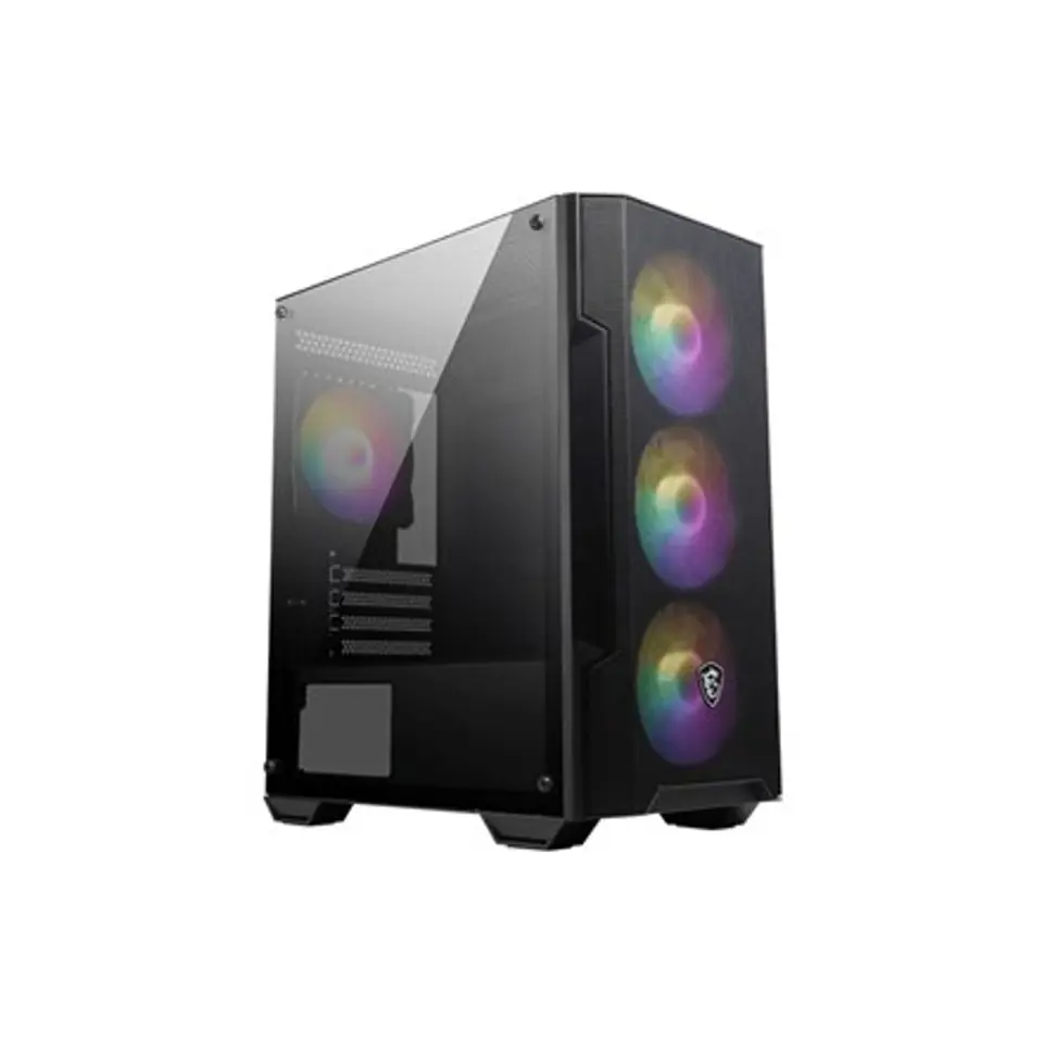 ⁨MSI MAG FORGE M100A computer case Micro Tower Black, Transparent⁩ at Wasserman.eu