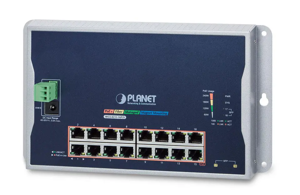 Planet IP40, IPv6/IPv4, 16-Port 1000T w sklepie Wasserman.eu