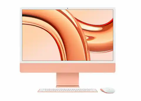 ⁨Komputer All-in-One APPLE iMac 24 Pomarańczowy (M3/8GB/SSD256GB)⁩ w sklepie Wasserman.eu