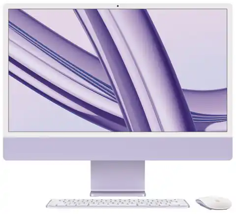 ⁨Komputer All-in-One APPLE iMac 24 Fioletowy (M3/8GB/SSD256GB)⁩ w sklepie Wasserman.eu