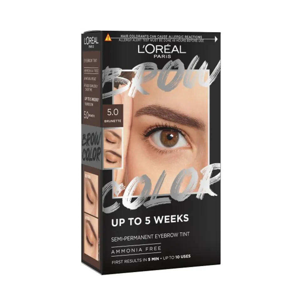 ⁨LOREAL Brow Color Zestaw do koloryzacji brwi - 5.0 Brunette 1op.⁩ w sklepie Wasserman.eu