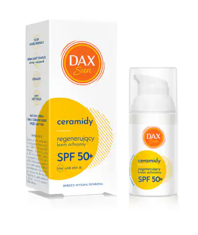 ⁨DAX Sun Regenerujący krem ochronny z ceramidami SPF 50+ 30 ml⁩ w sklepie Wasserman.eu