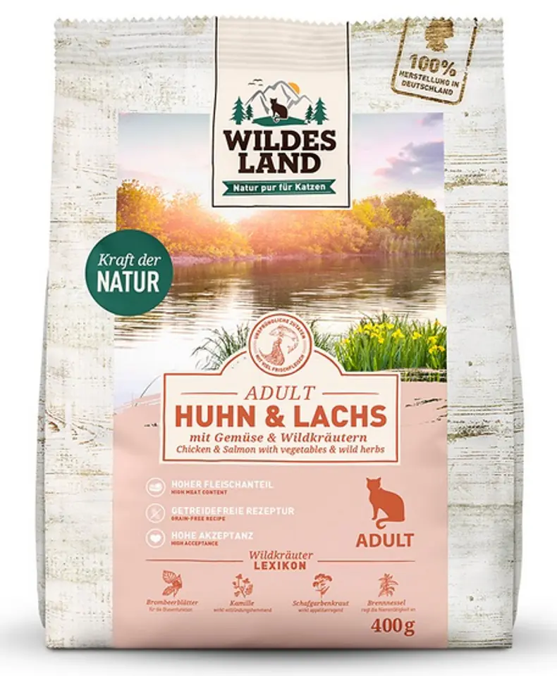 Wildes Land Cat Classic Adult Huhn & Lachs 400g w sklepie Wasserman.eu