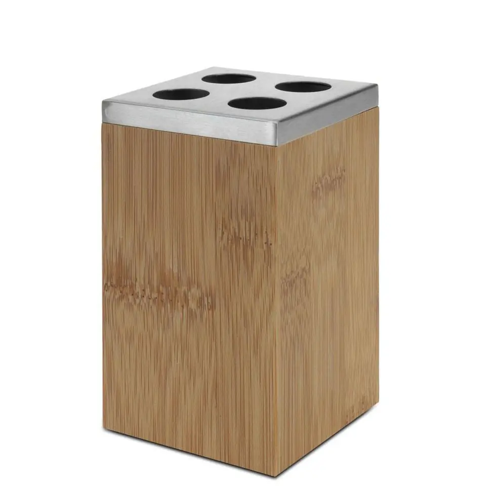 Bamboo brush container at Wasserman.eu