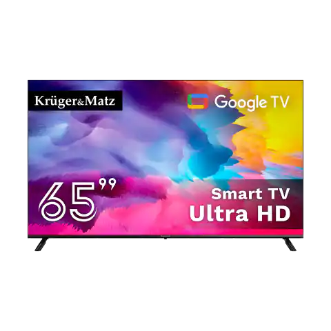 ⁨Telewizor Kruger&Matz 65" UHD Google TV  DVB-T2/T/C  H.265  HEVC⁩ w sklepie Wasserman.eu