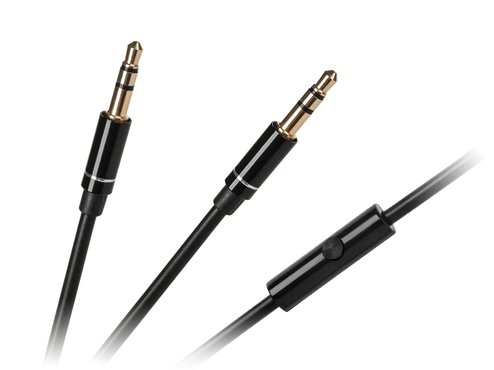 Kabel z mikrofonem do słuchawek Kruger&Matz Street oraz Wave - kolor czarny w sklepie Wasserman.eu