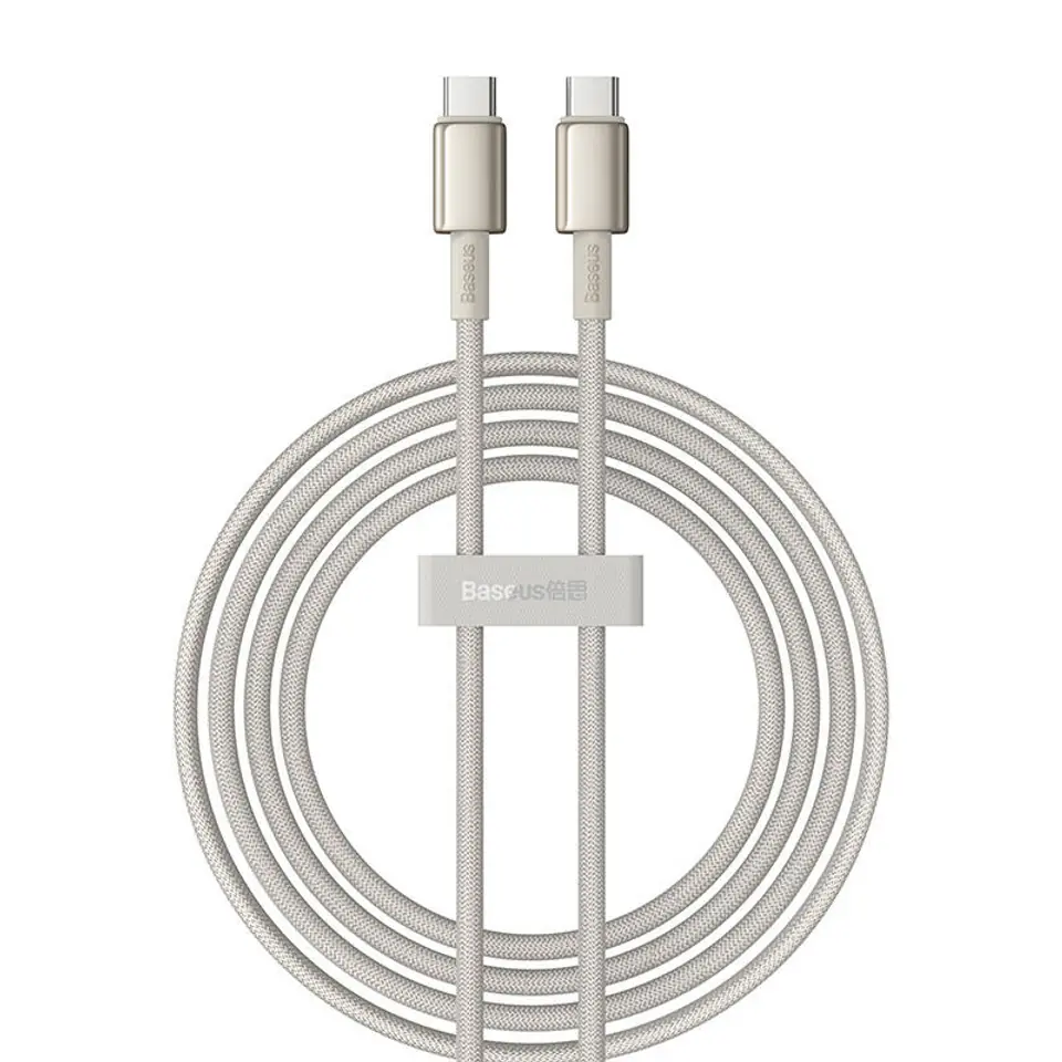 ⁨Kabel USB-C do USB-C Baseus Tungsten Gold, 100W, 2m (złoty)⁩ w sklepie Wasserman.eu