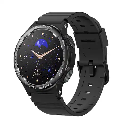⁨Smartwatch Kumi K6 czarny (black)⁩ w sklepie Wasserman.eu