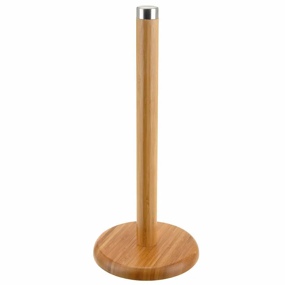 Bamboo stand for paper towels at Wasserman.eu
