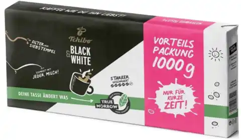 ⁨Tchibo Black & White Kawa Mielona 4x 250 g⁩ w sklepie Wasserman.eu