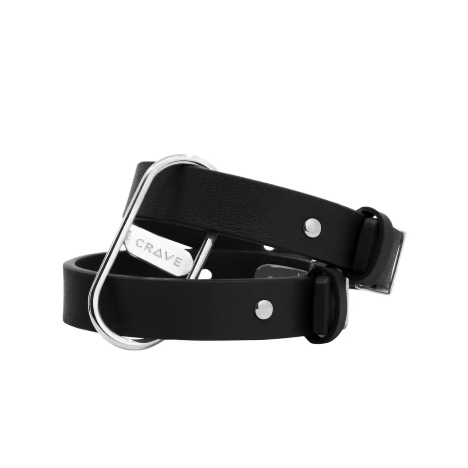 ⁨Crave ICON Cuffs mankiety czarne ze srebrem eleganckie stal nierdzewna⁩ w sklepie Wasserman.eu