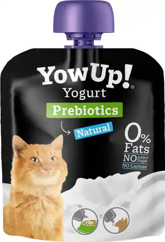 ⁨YOWUP! Jogurt naturalny z prebiotykami dla kotów 85g⁩ w sklepie Wasserman.eu