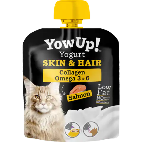 ⁨YOWUP! Jogurt z kolagenem i kwasami Omega 3 i 6 dla kotów 85g⁩ w sklepie Wasserman.eu