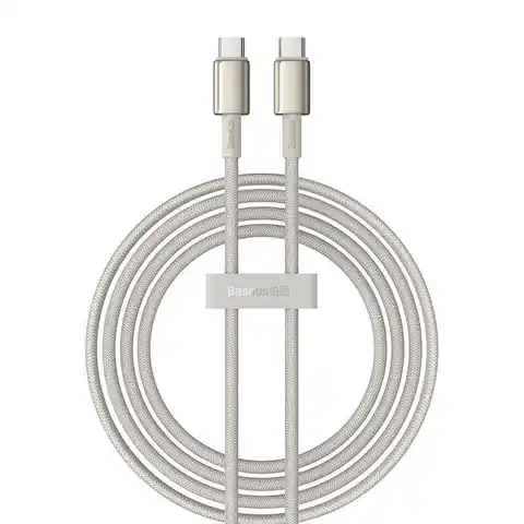 ⁨Kabel 100W 5A 2m USB-C - USB-C Baseus Tungsten Glod złoty⁩ w sklepie Wasserman.eu