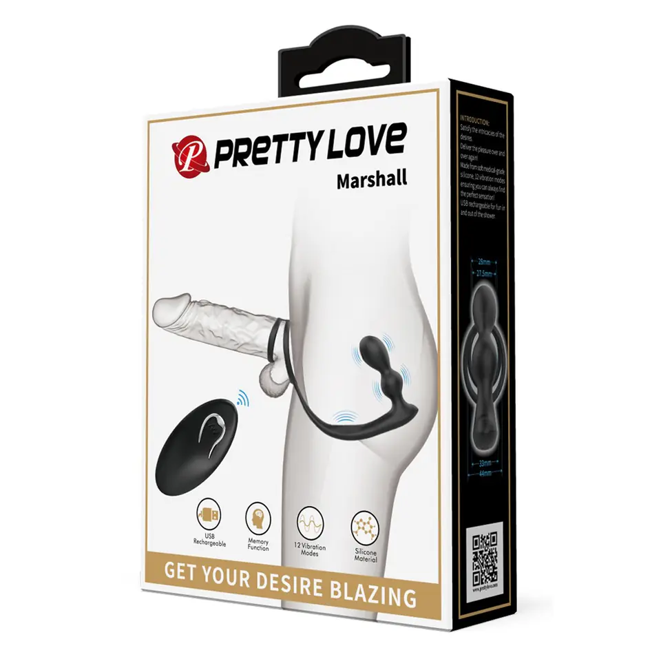 ⁨MASAŻER PROSTATY PRETTY LOVE VIBRATION PENIS SLEEVE VI⁩ w sklepie Wasserman.eu