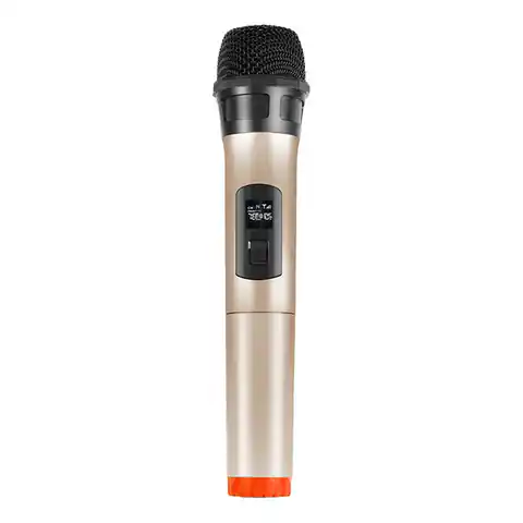 ⁨Bezprzewodowy mikrofon dynamiczny UHF PULUZ PU628J 3.5mm (złoty)⁩ w sklepie Wasserman.eu