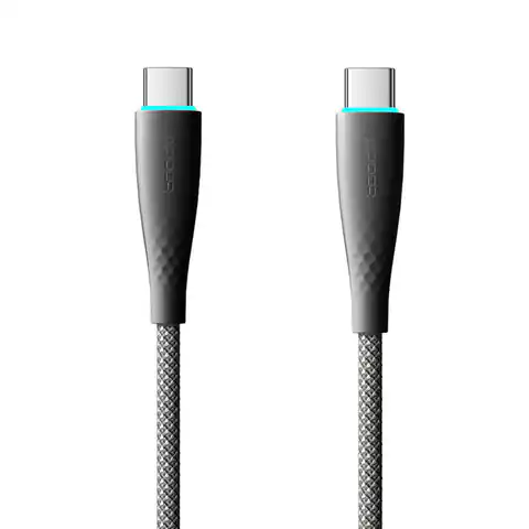 ⁨Kabel USB-C do USB-C Toocki TXCTT1- BMH01-B, 1m, PD FC 100W (czarny)⁩ w sklepie Wasserman.eu