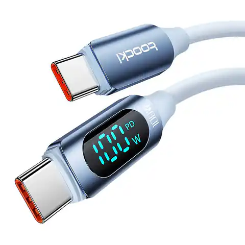 ⁨Kabel USB-C do USB-C Toocki TXCTT1- XX04-B2, 2m, FC 100W (niebieski)⁩ w sklepie Wasserman.eu