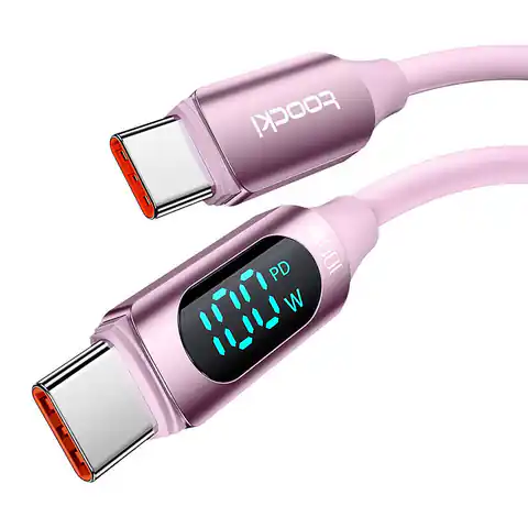 ⁨Kabel USB-C do USB-C Toocki TXCTT1- XX04-B2, 2m, FC 100W (różowy)⁩ w sklepie Wasserman.eu