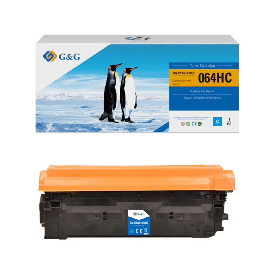 ⁨G&G kompatybilny toner z Canon 064 H C, NT-CC064XQFC-RC, cyan, 10500s, high capacity⁩ w sklepie Wasserman.eu