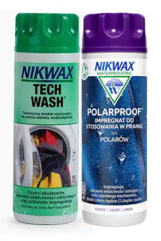 ⁨Zestaw pielęgnacyjny Nikwax Tech Wash + Polar Proof 2x300ml⁩ w sklepie Wasserman.eu