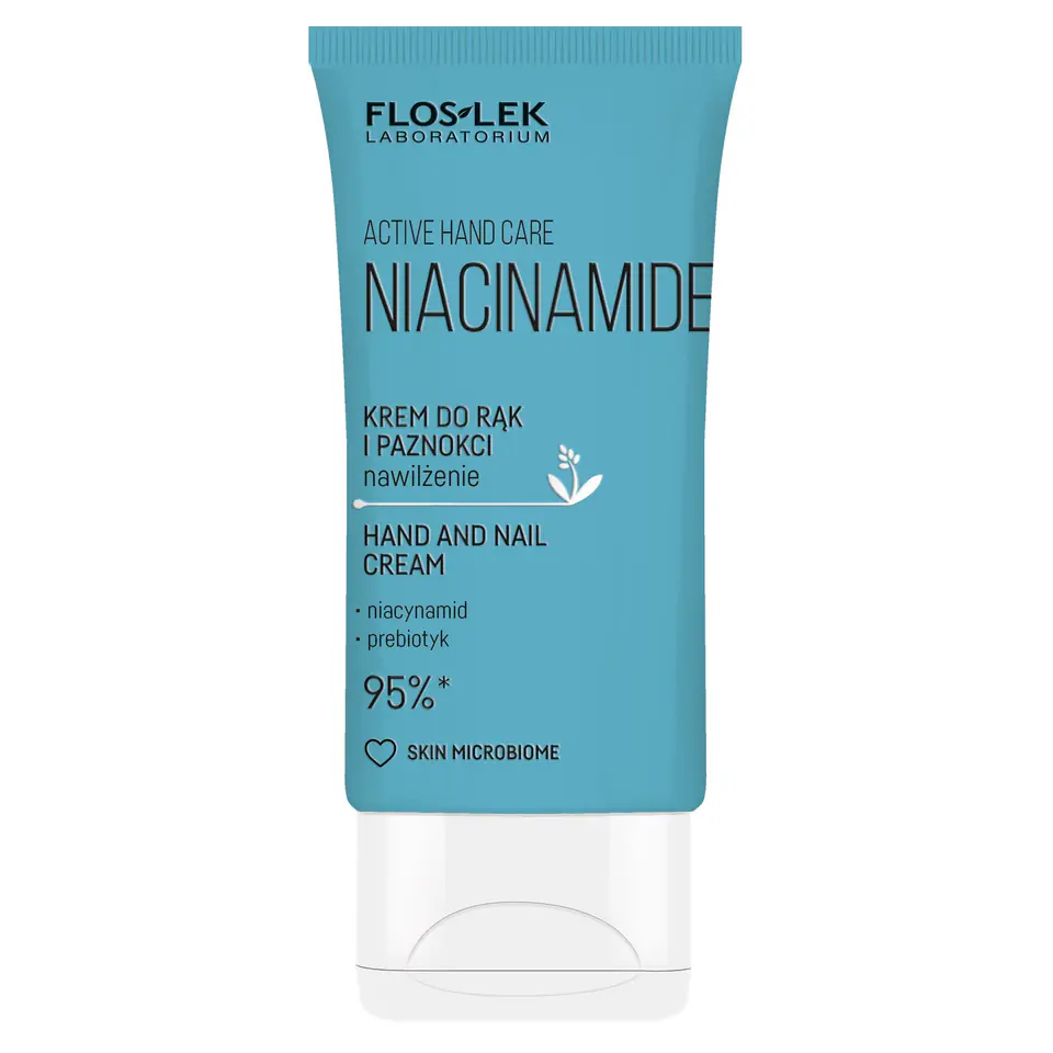 ⁨FLOSLEK Active Hand Care Niacinamide Krem do rąk i paznokci - nawilżenie 50 ml⁩ w sklepie Wasserman.eu