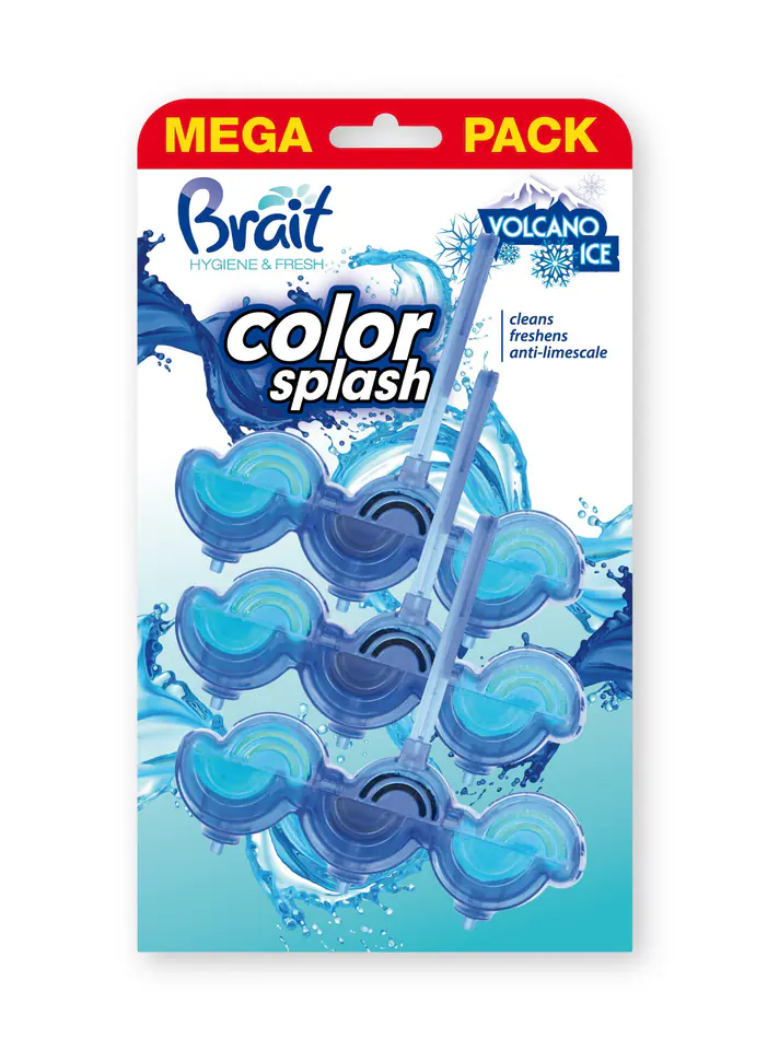 ⁨BRAIT Color Splash Kostka WC Volcano Ice 3 x 45 g⁩ w sklepie Wasserman.eu